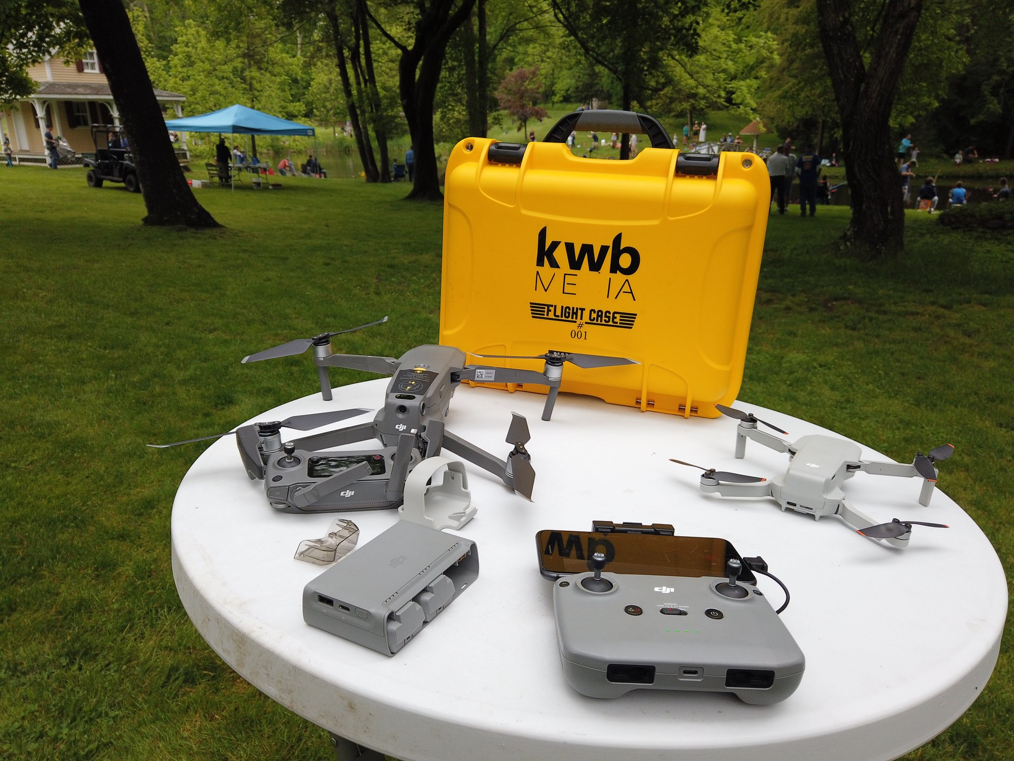 KWB Media drone fleet with the flight case