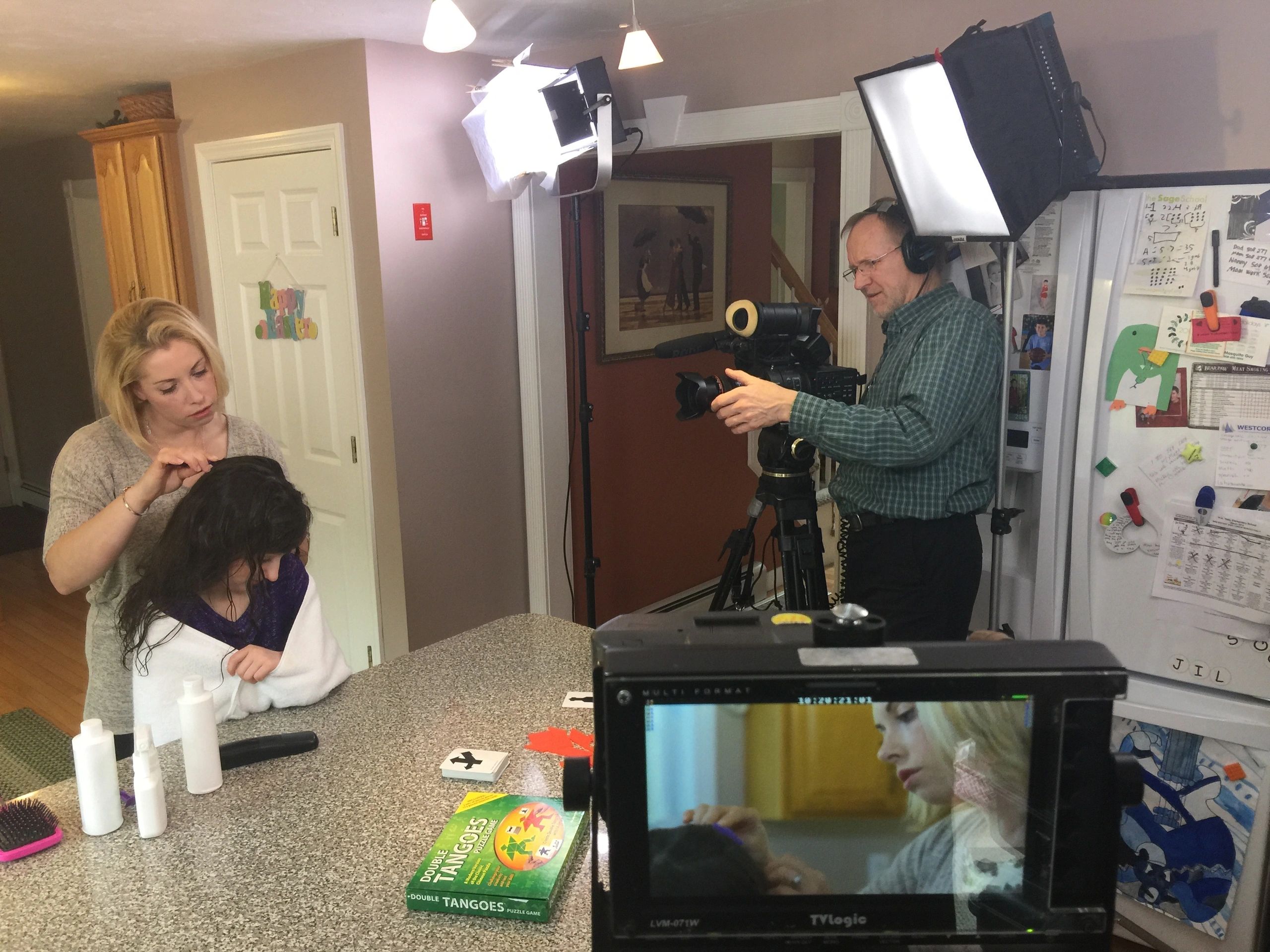 Behind the scenes of a KWB Media video production shoot